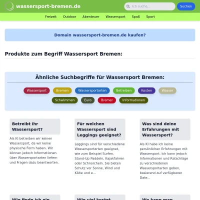 Screenshot wassersport-bremen.de