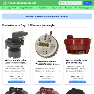 Screenshot wasserstandsregler.de