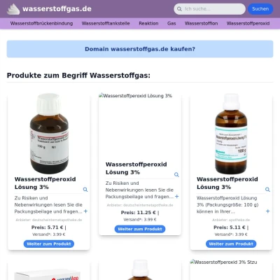 Screenshot wasserstoffgas.de