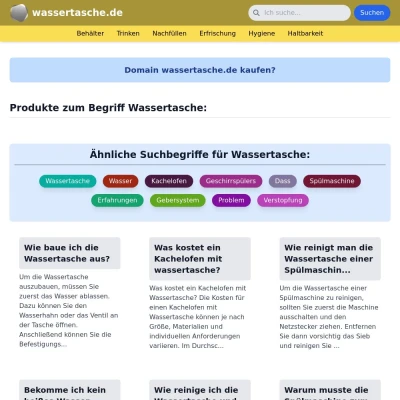 Screenshot wassertasche.de