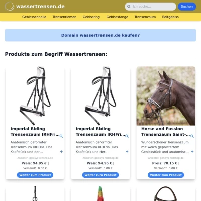 Screenshot wassertrensen.de