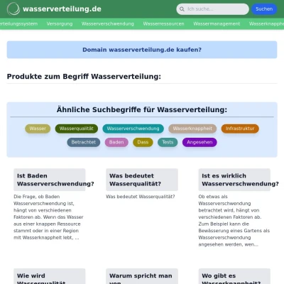 Screenshot wasserverteilung.de