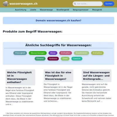 Screenshot wasserwaagen.ch