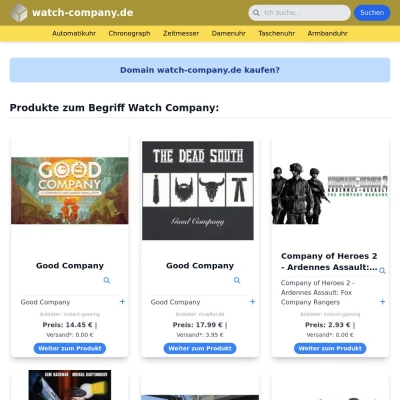 Screenshot watch-company.de