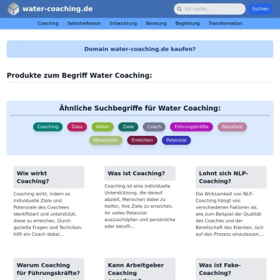 Screenshot water-coaching.de