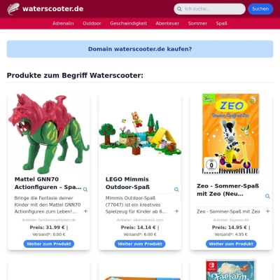 Screenshot waterscooter.de