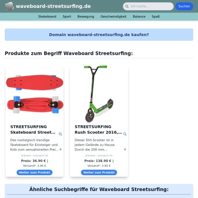 Screenshot waveboard-streetsurfing.de