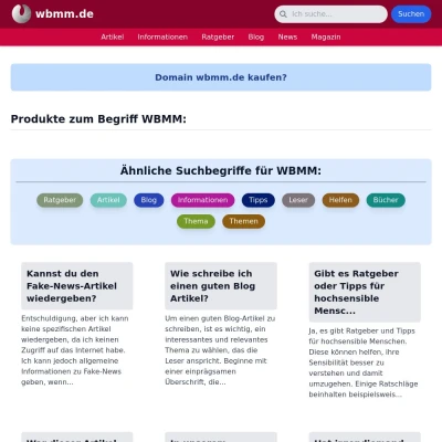 Screenshot wbmm.de