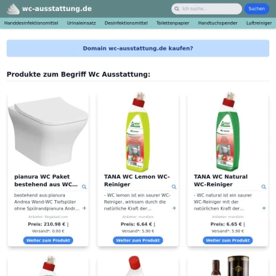 Screenshot wc-ausstattung.de