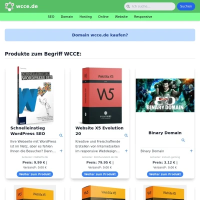 Screenshot wcce.de