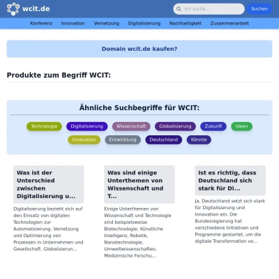 Screenshot wcit.de