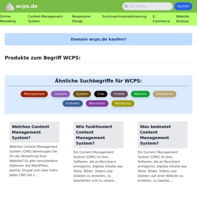 Screenshot wcps.de