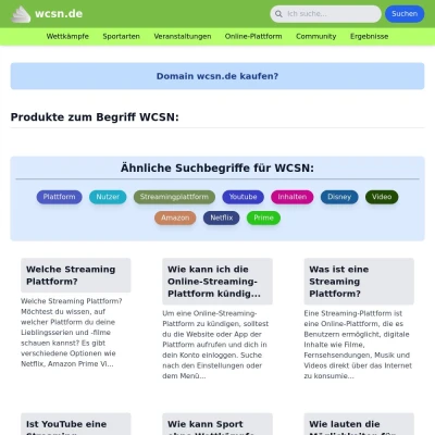 Screenshot wcsn.de