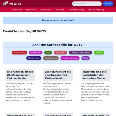 Screenshot wctv.de