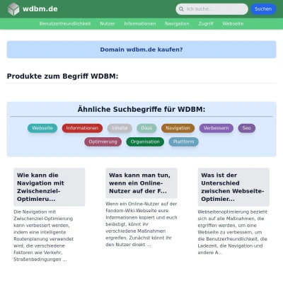 Screenshot wdbm.de