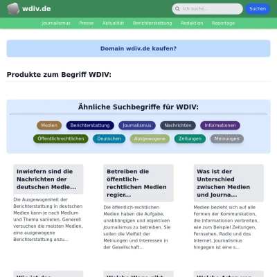 Screenshot wdiv.de
