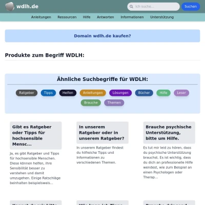 Screenshot wdlh.de