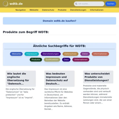 Screenshot wdtb.de