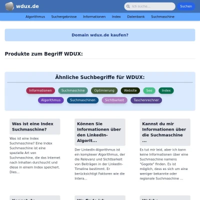 Screenshot wdux.de