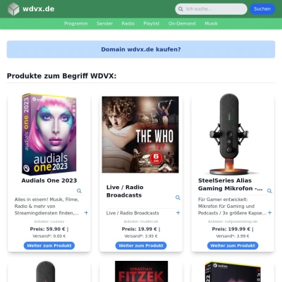 Screenshot wdvx.de