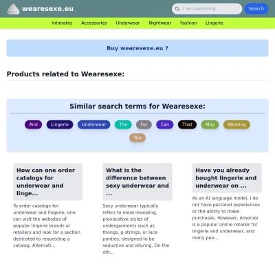 Screenshot wearesexe.eu