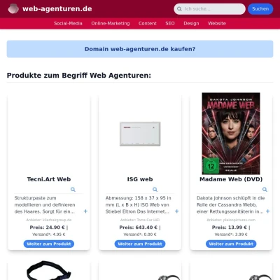 Screenshot web-agenturen.de