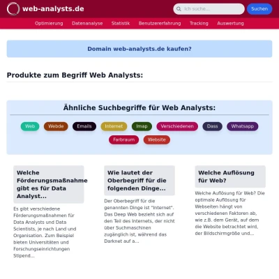 Screenshot web-analysts.de