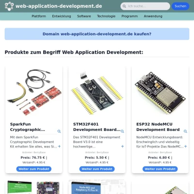 Screenshot web-application-development.de