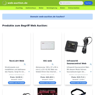 Screenshot web-auction.de