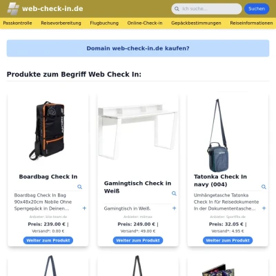 Screenshot web-check-in.de