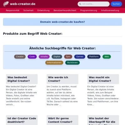 Screenshot web-creator.de