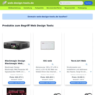 Screenshot web-design-tools.de