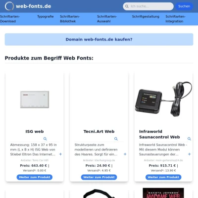 Screenshot web-fonts.de