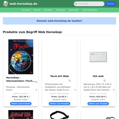 Screenshot web-horoskop.de