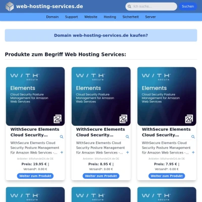 Screenshot web-hosting-services.de