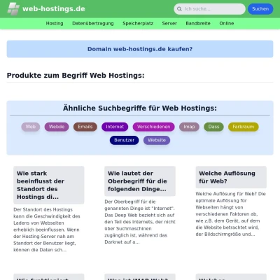 Screenshot web-hostings.de