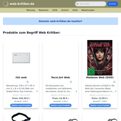 Screenshot web-kritiker.de