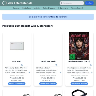 Screenshot web-lieferanten.de