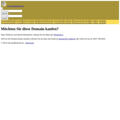 Screenshot web-medikamente.de