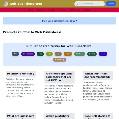 Screenshot web-publishers.com