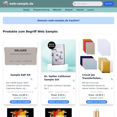 Screenshot web-sample.de