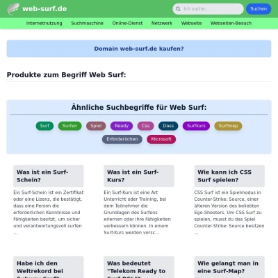 Screenshot web-surf.de