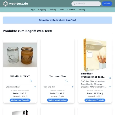Screenshot web-text.de
