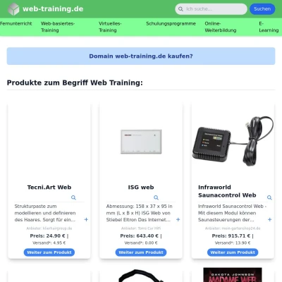 Screenshot web-training.de