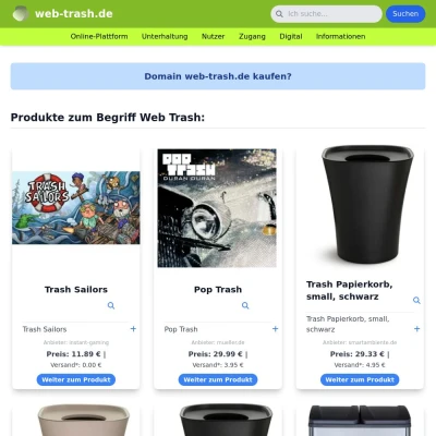 Screenshot web-trash.de