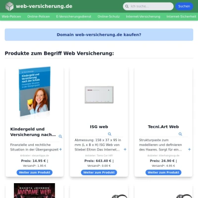 Screenshot web-versicherung.de