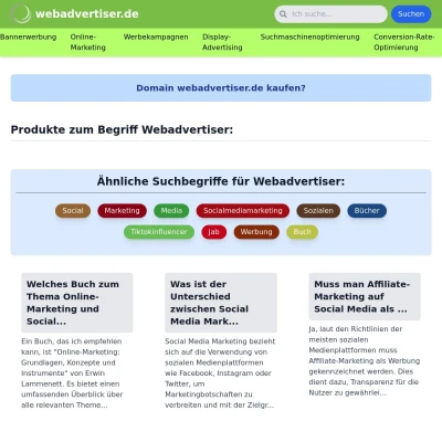 Screenshot webadvertiser.de