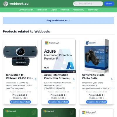 Screenshot webbook.eu