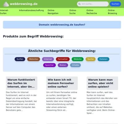 Screenshot webbrowsing.de