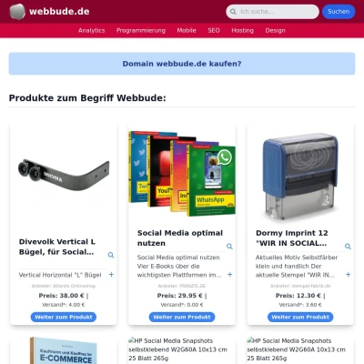 Screenshot webbude.de